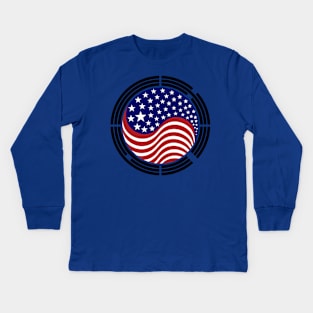 Korean American Multinational Patriot Flag Kids Long Sleeve T-Shirt